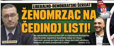 Srpski medij 'Alo' je pisao da je Sead Šaćirović ženomrzac.
