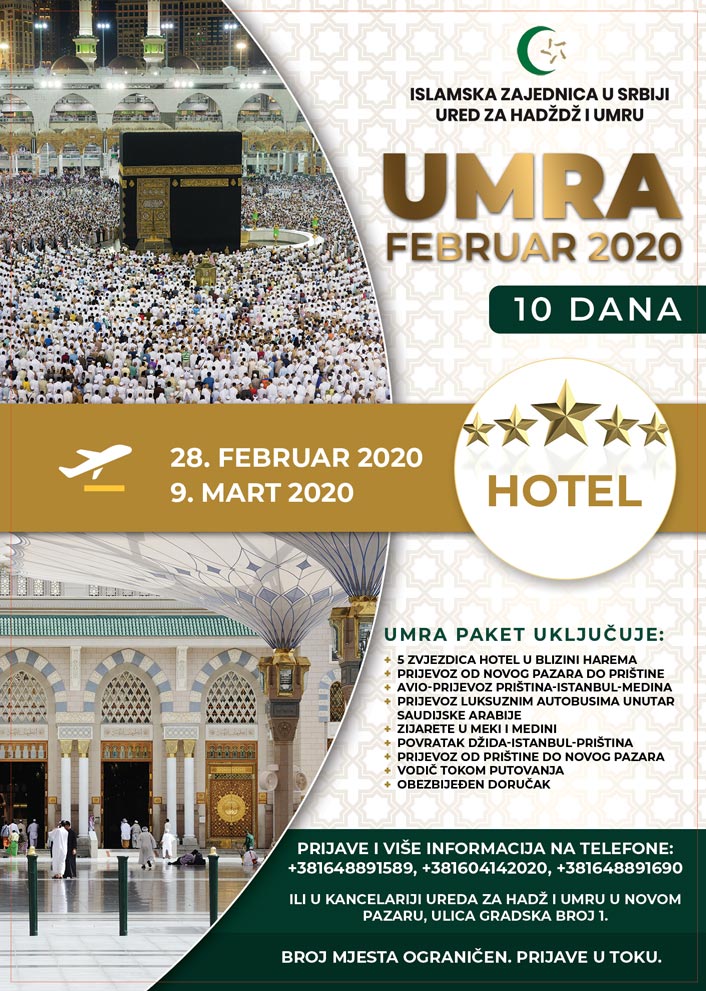 Umra 2020. u organizaciji Mešihata