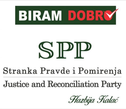 Kalač: Stranka pravde i pomirenja je uvijek na strani dobra