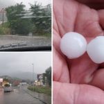 Grad veličine oraha pogodio Prijepolje: Stradali voćnjaci i automobili, vetar oborio drvo na magistralni put (FOTO/VIDEO)