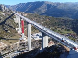 Završni radovi na mostu Moračica, arhitektonskom čudu autoputa Bar-Boljare