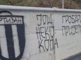 Priveden mladić koji je ispisao grafit u Prijepolju, a za koji se veruje da je podrška Velji Nevolji