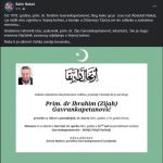 Preminuo dr. Ibrahim Ibro Gavrankapetanović