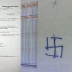 Fašistički grafit na zgradi Muftijstva u Novom Sadu