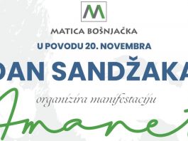 DAN SANDŽAKA – Matica Bošnjačka organizira manifestaciju “Amanet”