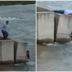 Izašao sa svadbe da spasi psa iz nabujalog Lima (VIDEO)