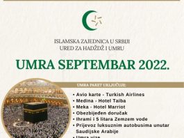 Ured za hadž i umru Mešihata IZ-e u Srbiji organizira odlazak na umru u septembru