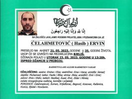 U utorak dženaza Ervinu kojeg je nasmrt pretukao policajac u Priboju