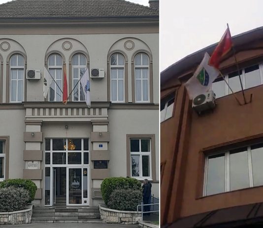 U Beranama, Bijelom Polju i Pljevljima istakunta bošnjačka nacionalna zastava