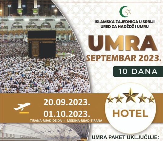 Umra u organizaciji Mešihata IZ-e u Srbiji 20. septembra