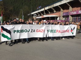 Protest podrške Palestini održan u Priboju – BOL PALESTINSKA JE I NAŠA BOL