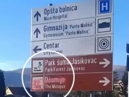 Nove provokacije u Sandžaku: Prcrtan putokaz za džamiju u Beranama