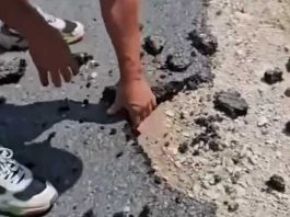 “Nemoj dalje, grehota je”: Rukama lomio novi asfalt u Sandžaku