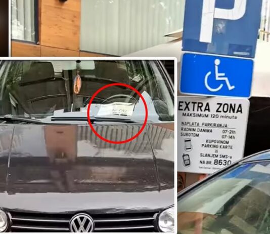 “Zna li neko šta znači to?” Novopazarac parkirao na mjestu za invalide pa zbunio sugrađane misterioznom porukom