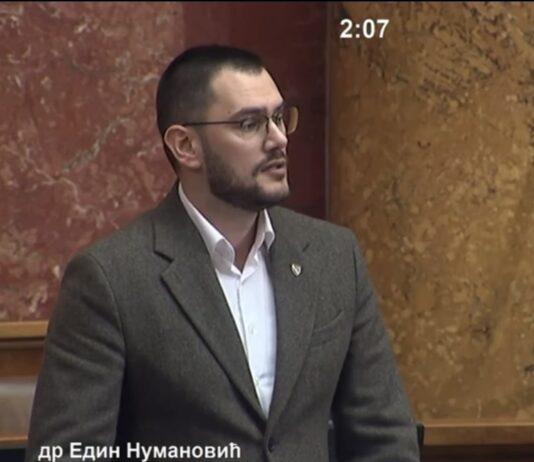Numanović u Narodnoj skupštini Srbije: Vratiti sud i tužilaštvo u Tutin