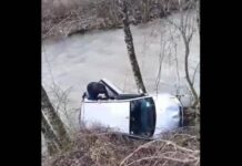 Auto završio u rijeci, vozač nemoćan – Sekunde su ga dijelile od tragedije: Hrabri Bjelopoljac skočio u pomoć bez razmišljanja