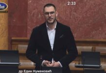 Numanović o u Skupštini: Nema tog zlata skupljeg od čaše naše čiste vode
