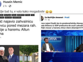 Memić se javno ismijava sa Dudićevim planom da im dodjeljuje zahvalnice kod Muftijnog mezara!