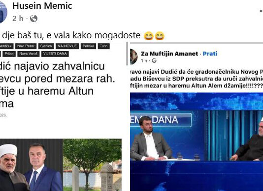 Memić se javno ismijava sa Dudićevim planom da im dodjeljuje zahvalnice kod Muftijnog mezara!