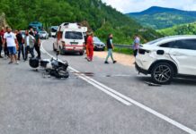 Težak sudar kod Tutina: Motociklistkinja hitno prebačena u Novi Pazar